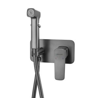 Гигиенический душ со смесителем Shevanik S9905T оружейная сталь